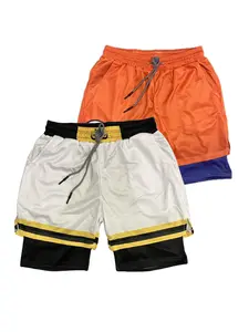 Anime Pint Drawstring Waist 2 in 1 Sport Shorts，Performance Shorts Summer Double Layer Beach Pants Fitness Training Pant Sports