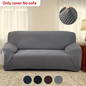 Pure Color Corn Grain Pattern Sofa Cover, Full Coverage, All-Season Use, Reusable Sofa Protection and Decoration, Suitable for Various Sofas, Quilted Sofa Cover, Stretch Sofa Cover