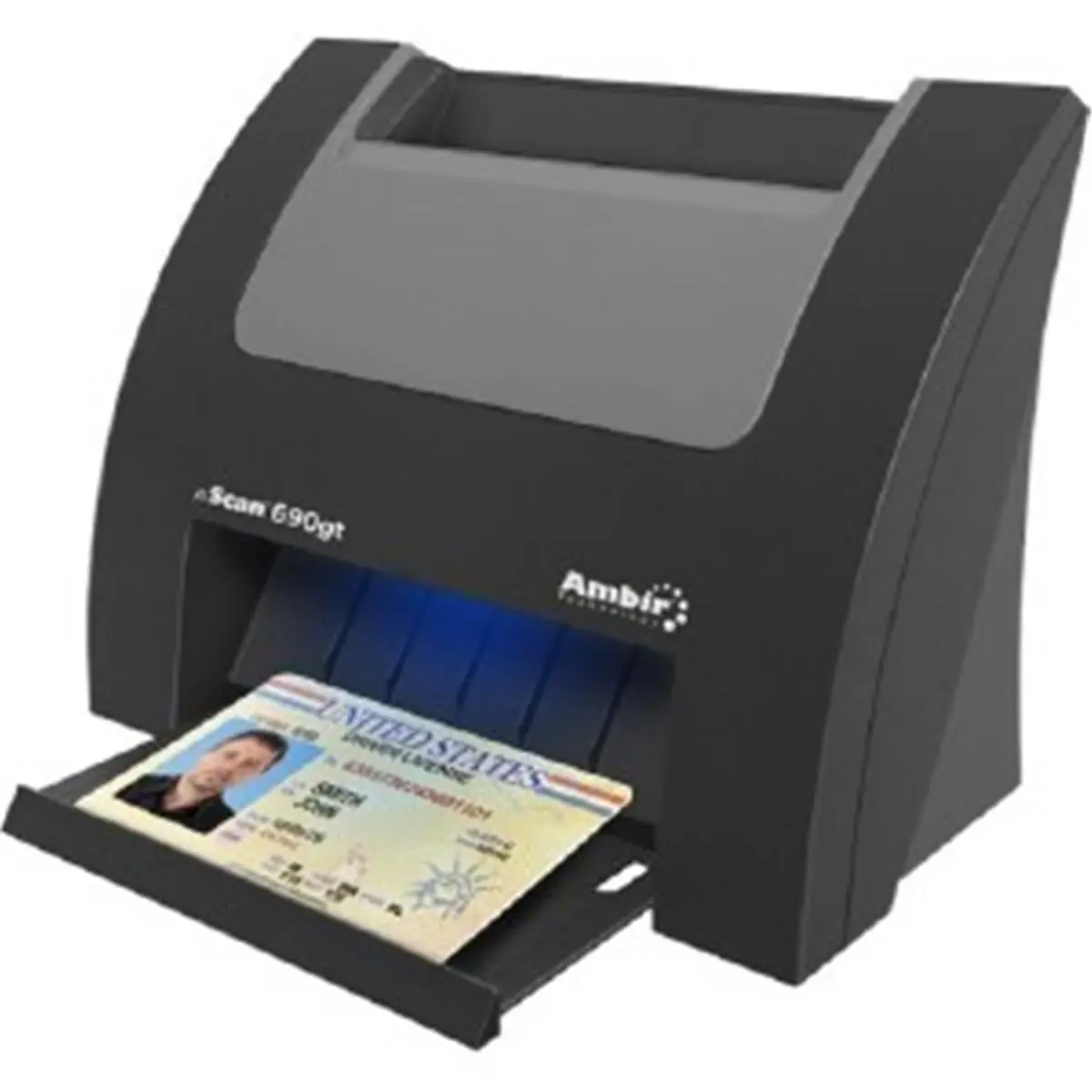 Ambir DS690GT-A3P Auto-Duplex ID Card Scanner - High-Resolution Scanners, 2.36 lbs, Small and Distinct, Color/Grayscale, for Athenahealth Patient Registration Areas, Compatible with Mobile Carts