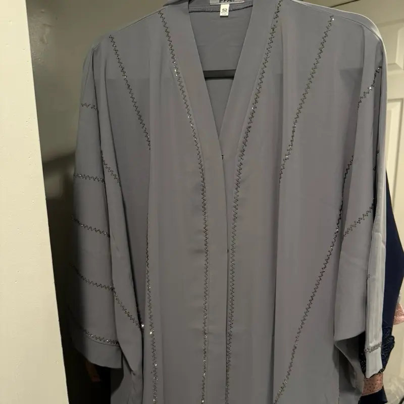 Grey stone abaya