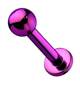 16G Purple PVD Titanium Labret