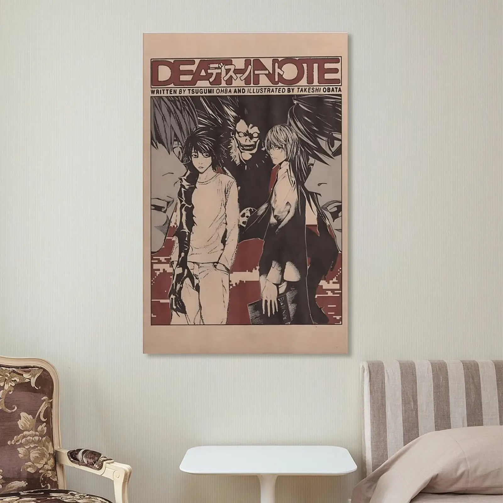 Death Note Poster Manga Art Anime Wall Print Death Note Movie Poster Gift For Anime Lover Idea Anime Art High-Quality Wall Decor