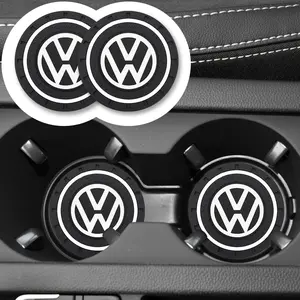 Volkswagen Anti-Slip Cup Holder Mat, Compact Design, 1 Piece/2 Pieces Set, Car Interior Storage Non-Slip Pad, Automotive Accessories
