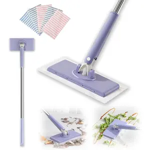 Snapy Gripl Minil Mopa Cleanc,2026  Clipc Mopa Workss Bothl Dryy and Wetq Cleaning,Suitableba for cleaningba wardrobeba wallssa,Zero  Minil Mopa -Touchh Clothh Replacementt ()