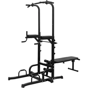 Adjustable Height Dip Bar Station, Heavy Duty Dip Station for Home Gym, Multi-function Dip Station Pull Up Bar for Full Body Strength Training Workout Fitness Equipment for Tricep Dips,Outdoorfun