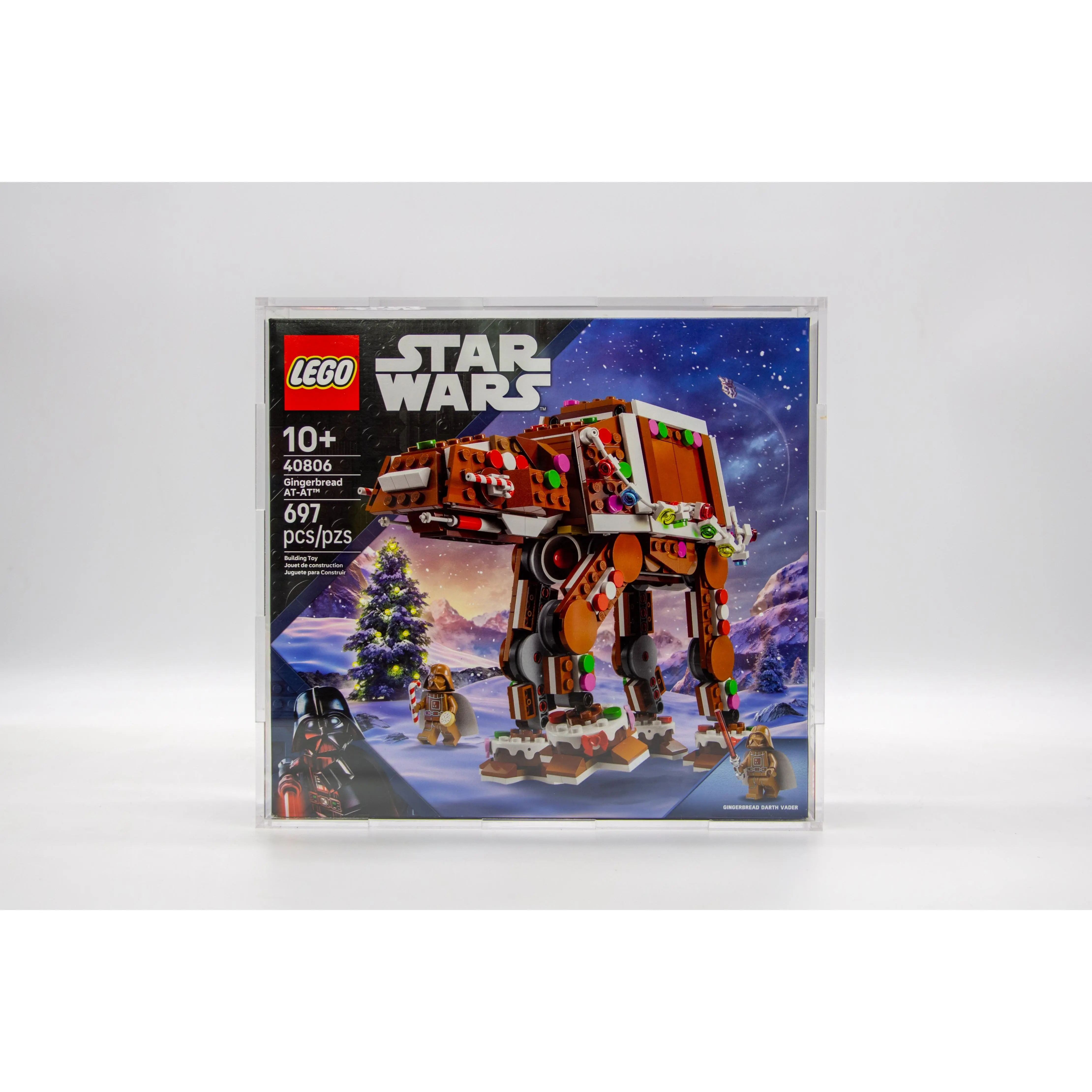 Premium Acrylic Display Case — Boxed LEGO Gingerbread AT-AT™ (40806)