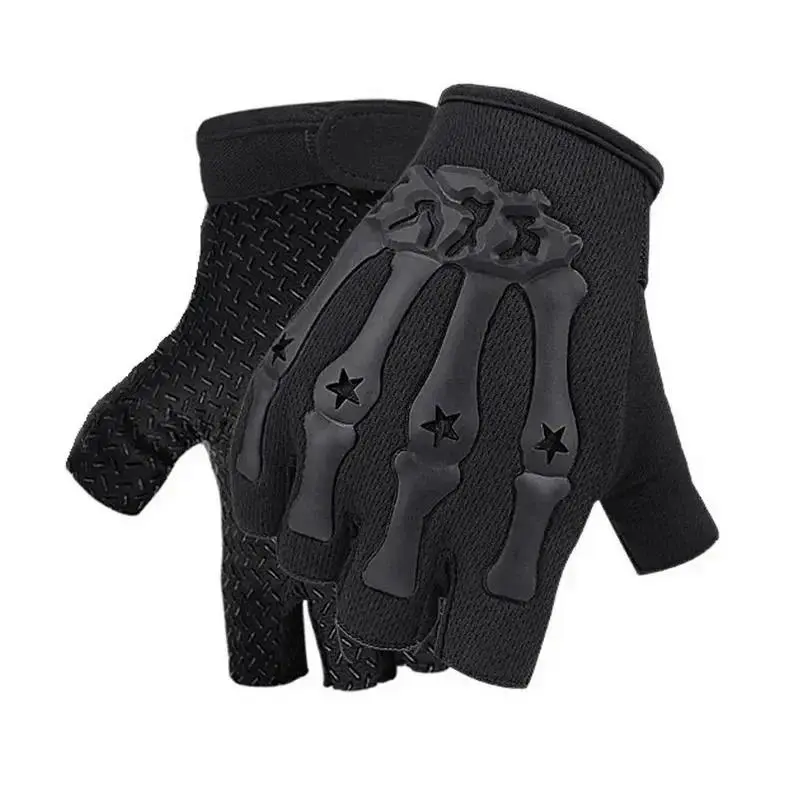1 Pair Half-Finger Cycling Gloves, Non-Slip & Breathable, Outdoor Sports for Motorcycle, Cycling, Climbing, Hiking & Hunting