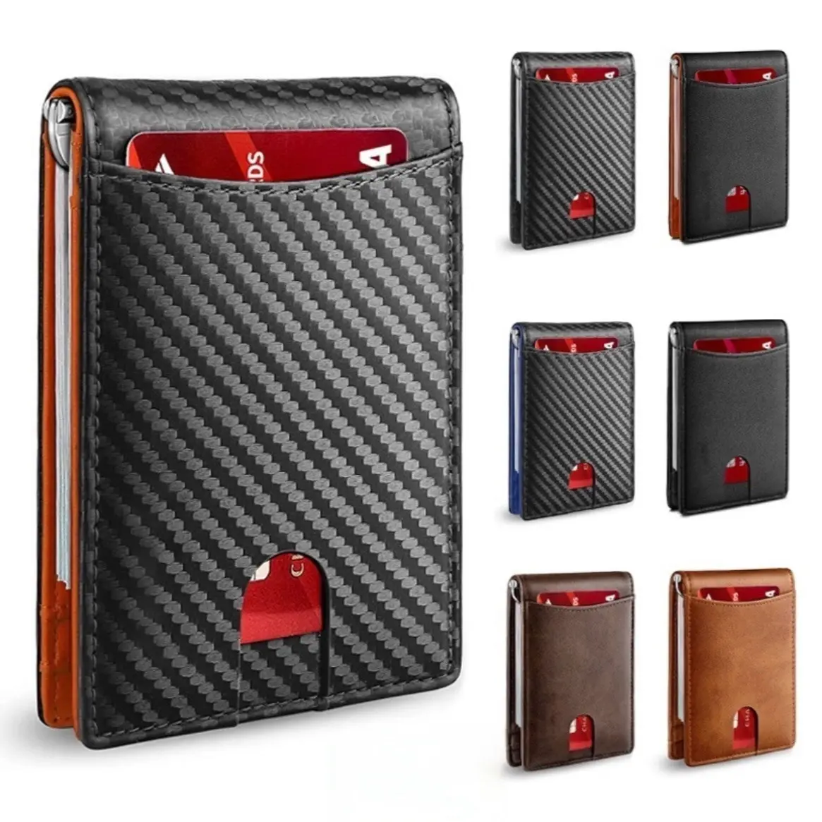 Leather Multifunctional Card Sleeve Microfiber Wear-resistant Rfid Anti-theft Swiping