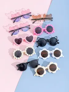 10-Piece Fashionable Multi-Style Kids Glasses Set, Cute Children Eyewear Suitable for Travel Photography Outdoor Activities