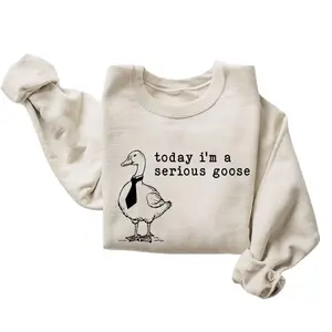 I'm a Serious Goose Sweatshirt, Goose Funny Sweatshirt, Vintage Retro Graphic, Sarcastic Sweatshirt, Meme, Funny Gift Unisex