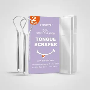 Portable Tongue Cleaner for Adults, 2 Counts/set Tongue Scrapers with Storage Case, Oral Care Tool for Travel, Tongue Cleaning Kit, Tongue Scraping Tool, Oral Hygiene Essentials, Oral Care Product, Oral Care Supplies