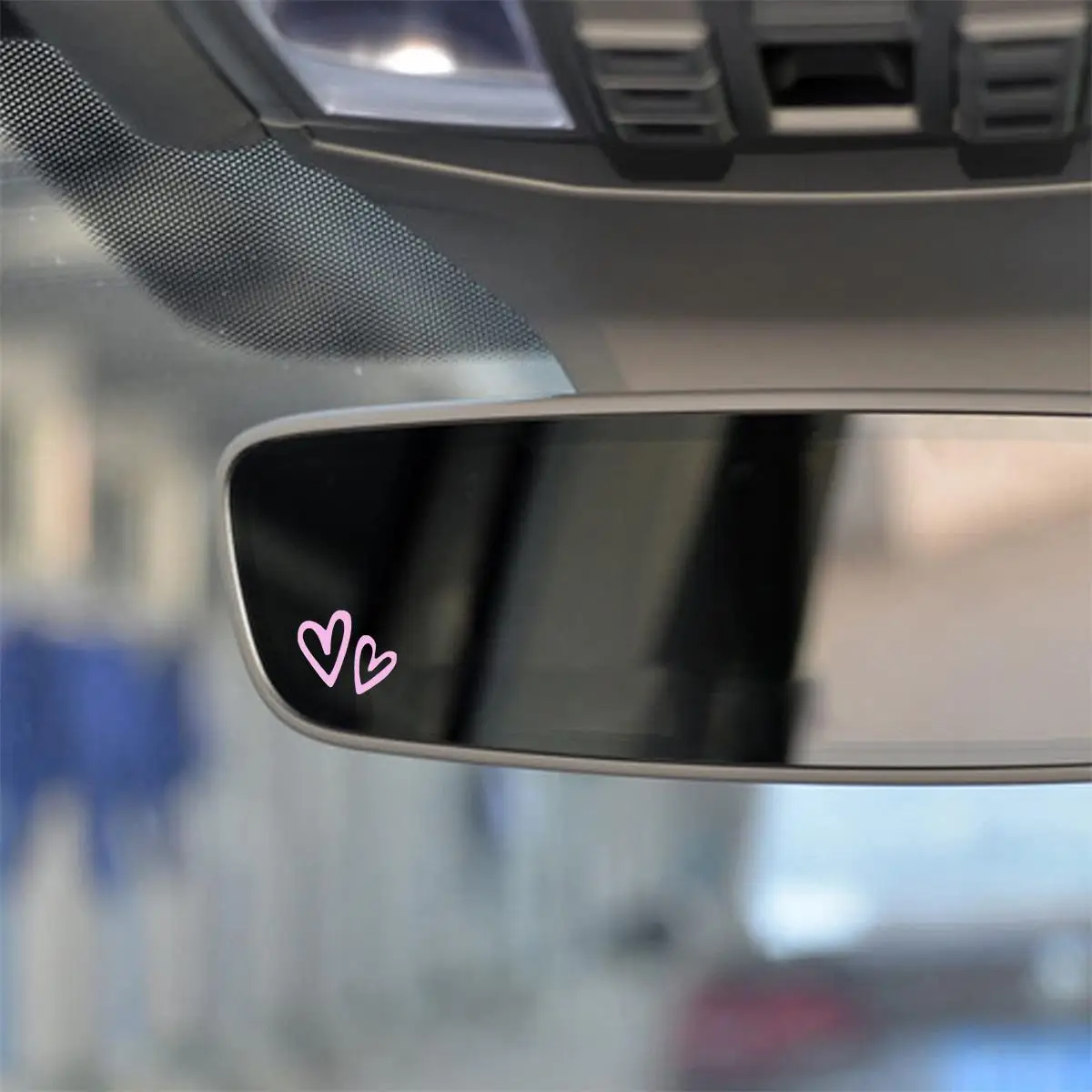 Heart Pattern Car Mirror Sticker, Vinyl Love Heart Decals, Stickers for Car, Electric Motorcycles and Laptops, Car Accessories, Vehicle Decoration, Wi