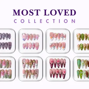 NailPhoria MOST LOVED Collection - Handmade Press-On Nails | Reusable, Salon-Quality, Long-Lasting, Glossy Design
