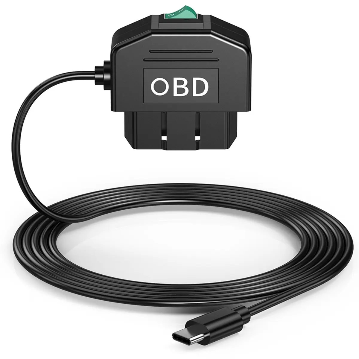 OBD Hardwire Kit for Dash Cams, USB Type-C Power Cable for Car Driving Recorder - 12-24V to 5V/3A, Boating Parking Monitor Supported, Dashcams For Cars, Vehicle Cable