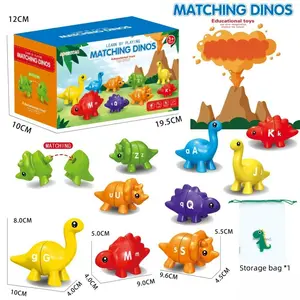 SKYQITIAN Dinosaur STEM Toy - Montessori Early Childhood Cognitive Set with Letter Matching, Counting, Number Matching, Math Learning Tools, Learning Materials,summerwins