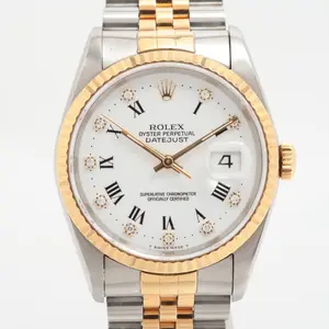 Pre-owned Rolex Datejust White