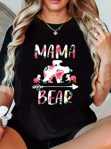 Women's  Unisex Mama Bear T-Shirt - Soft Breathabl