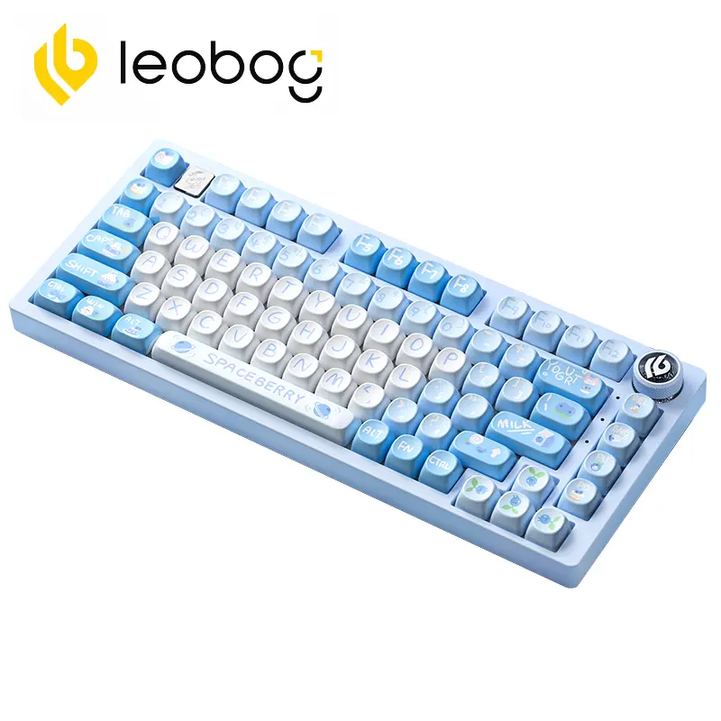 LEOBOG Hi75 Wired Gaming Mechanical Keyboard, 16 RGB Lighting Backlit Keys, Thocky Sound, Aluminum Alloy Kit, LEOBOG Original Switches, Built-In Batteries, 16 Rgb Backlight