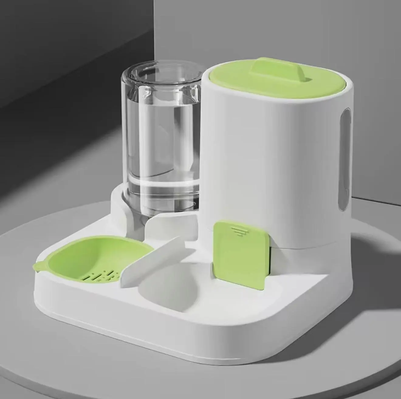 PetFlow Duo Automatic Food & Water Station for Dogs - Automatic Feeder with Large-Capacity Durable Plastic Storage, Gravity-Fed System, Easy-to-Clean Bowl, Compact Kitchen Design Built for Everyday Use