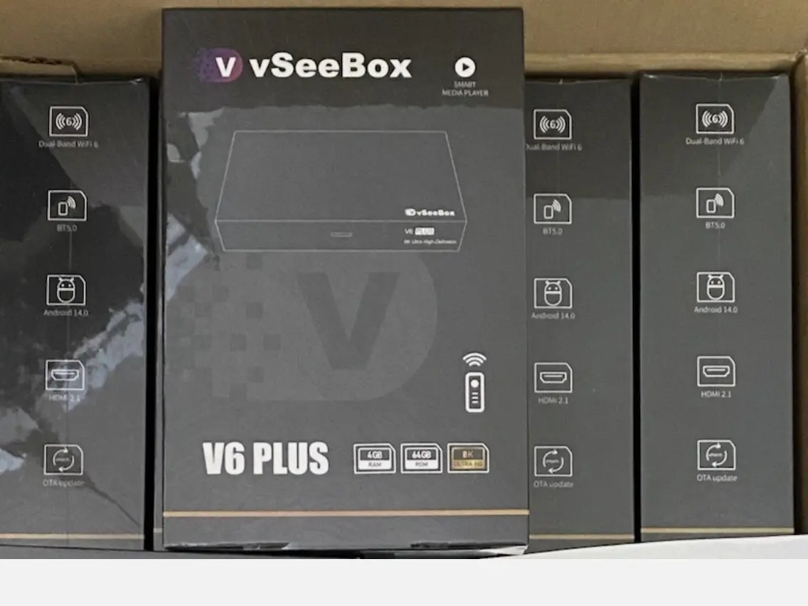 vSeeBox V6 Plus Smart Media Player 4GB RAM, 64GB ROM, 8K Ultra HD vSeeBox V6 Plus Smart Media Player 4GB RAM, 64GB ROM, 8K Ultra HD