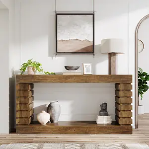 Tribesigns 70.8-Inch Long Console Table, Wood Entryway Table with Storage, Narrow Sofa Table Couch Table for Living Room Entryway Hallway
