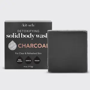 Charcoal Detoxifying Solid Body Wash Bar Body Care Cleansing Charcoal Detoxifying Solid Body Wash Bar Body Care Cleansing