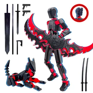 3D Printed T13 Dummy Robot Set | Pre-Assembled Multi-Jointed Titan 13 Action Figures