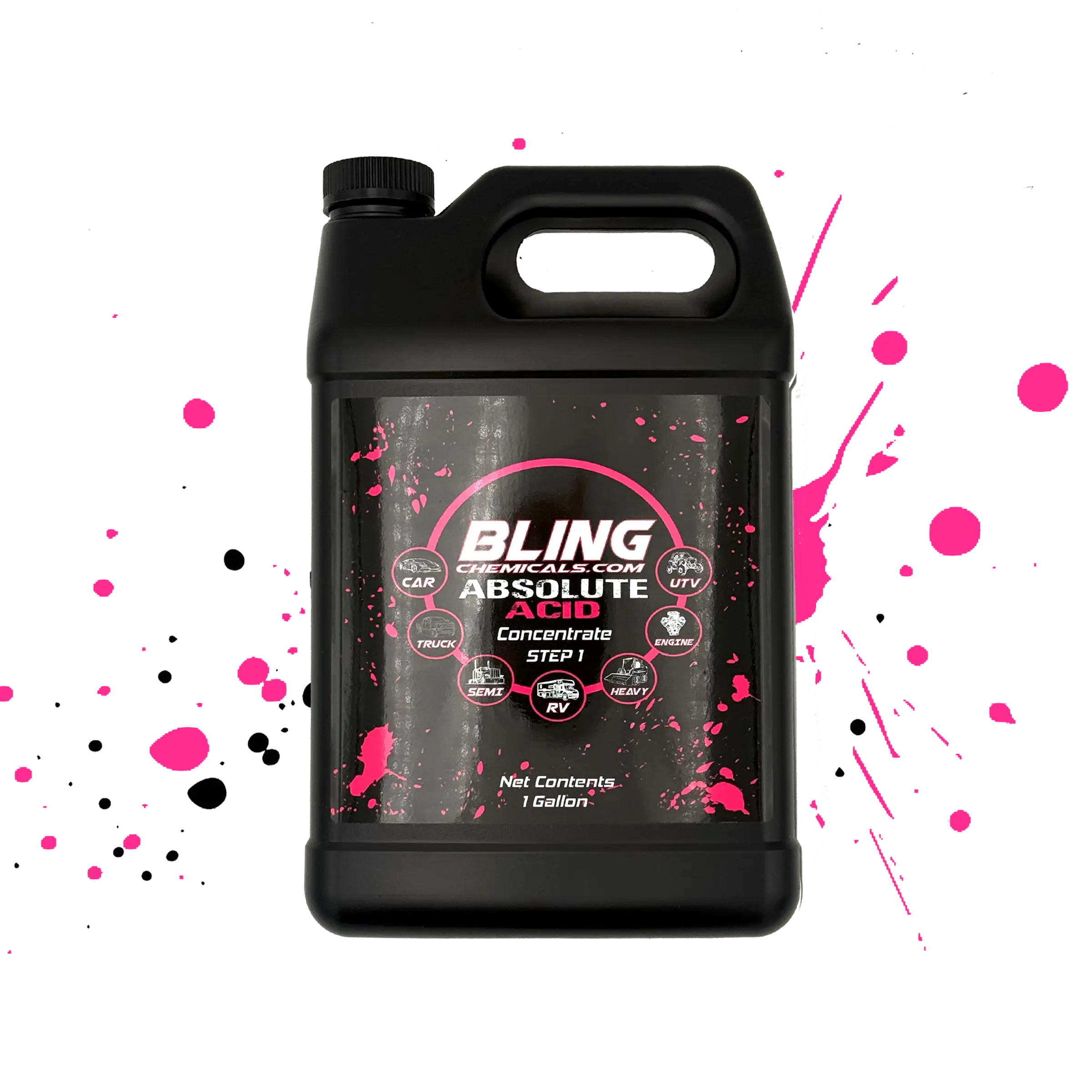 Bling Chemicals - Absolute Acid 1 Gallon Jug - Powerful Acid-Based Solution for Rust Removal, Hard Water Stains & Wheel cleaning