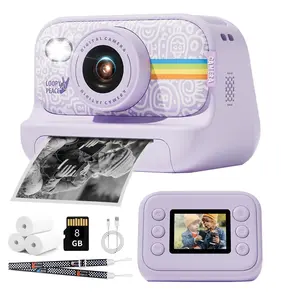 Instant Print Portable Camera for Kids, Birthday Gifts for Girls and Boys Ages 3-12 - 1080P Video Camera Digital for Kids, Gift Ideas for Boys Ages 3 4 5 6 7 8 9 10 11 12 - Girls' Gifts for Christmas with Holidays