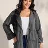 BloomChic Tiered Ruffled Edges Pockets Zipper Hoodie 【M-6XL】