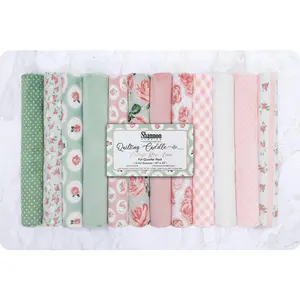 Fabric Shannon Precuts Cottage Seashell Quilting Cuddle 12pc Fat Quarter Pack CKFQ12COTTAGESEASHELL