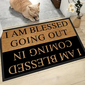 Inspirational Anti-Slip Floor Mat, Home Decor for Living Room Bathroom Kitchen, Indoor Outdoor Use, Motivational Entrance Rug, Home Decorative Rug