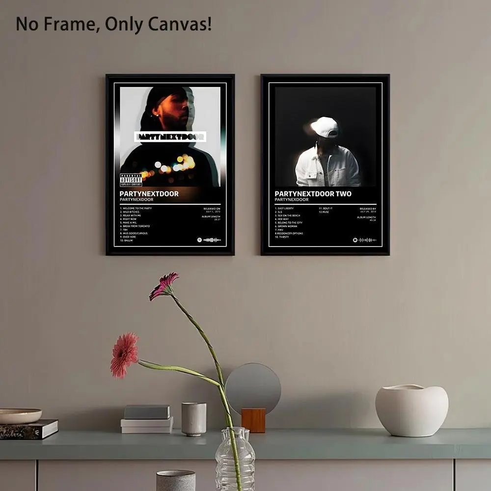 Partynextdoor Album Poster, Art Prints, 2 Counts/set Modern Style Minimalist Design Album Cover Poster, Artistic Wall Art for Home Living Room Bedroom Office School Decor, Decorative Artwork, Gift, Ornaments, Frameless, Artwork, Decoration Items