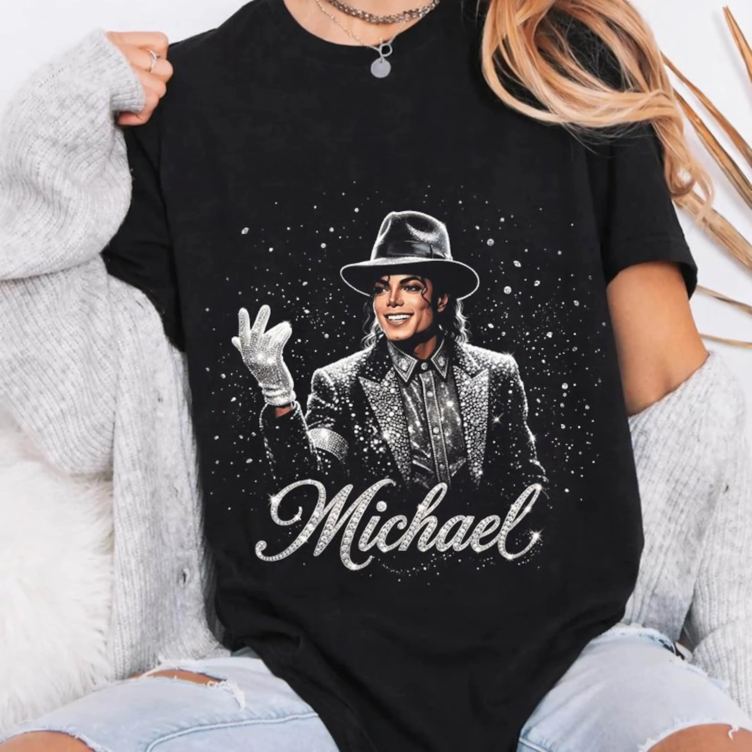 Michael Jackson Halftone Y2k Graphic Tee, King of Pop MJ Music Unisex T-Shirt, Perfect for Fans