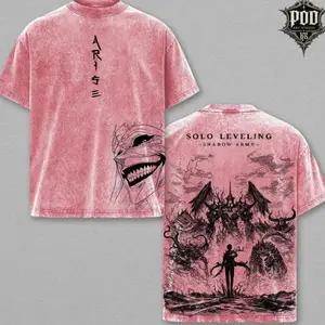 Solo Leveling Shirt, Monarch of Shadows Washed Tee, Action Manhwa Graphic T Shirt, Comic Fan Streetwear Shirt, Cartoon Lover Gift