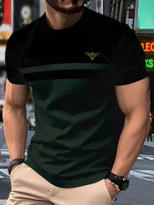 Men's Fashion Casual Classic T-Shirt, Menswear, Round Neck Short Sleeve, All Seasons Comfort, Daily Wear, Graphic Pattern