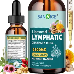Liposomal Lymphatic Support Drops 2300mg - Natural Herbal Supplement with Echinacea, Dandelion & Burdock Root, Supports Healthy Fluid Balance & Overall Wellness, 2 FL OZ