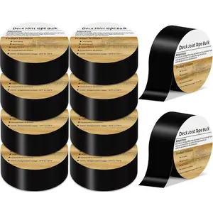 10 Rolls Joist Tape Decks Bulk Flashing Tape for decking 2 Inch x 50' Weatherproof Butyl Sealant Deck Tape Joist-Beam Joist Tape for  Joists Decks Roof