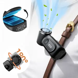 Mini Clip-On Fan Portable 5-Speed Rechargeable with 3000mAh Battery 180° Adjustable Hands-Free Personal Fan for Backpack Umbrella Stroller Desk Travel Outdoor Use - Usb Fan