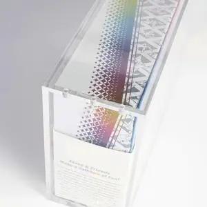 Acrylic Trading Card Box with Strong Magnets, Reinforced Edges, Dustproof Storage, Fits Toy Figures/card Collections, Trading Card Toploaders, Card Sleeves, Stackable, Card Hobby Box, Trade Card Box