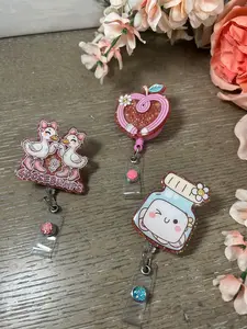 Happy Pill Medication Bottle Badge Reel – Pharmacy & Nurse Gift – Beaded or Plain – Clip Options