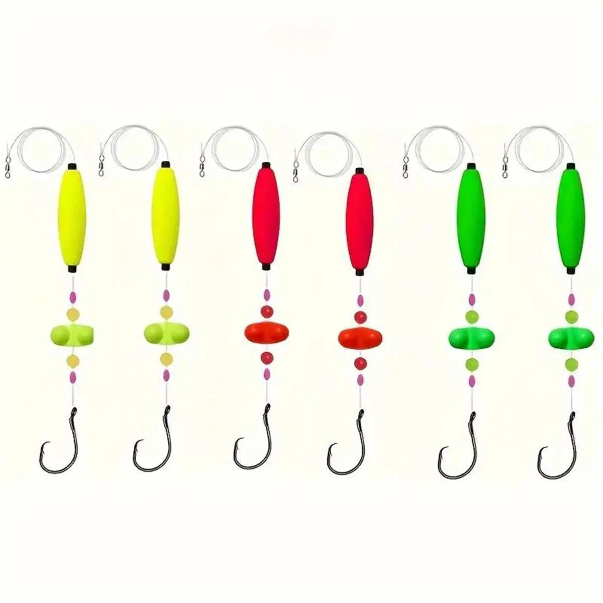 Catfish Rigs Fishing Equipment with 6/0 - 8/0 Circle Hooks, Santee Float Tackle, Ideal Peg Float Setup for Big Catfishing Adventures