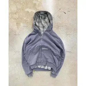 Men's oversized zipper hoodie, American hip-hop fashion, multifunctional, loose fit, women's