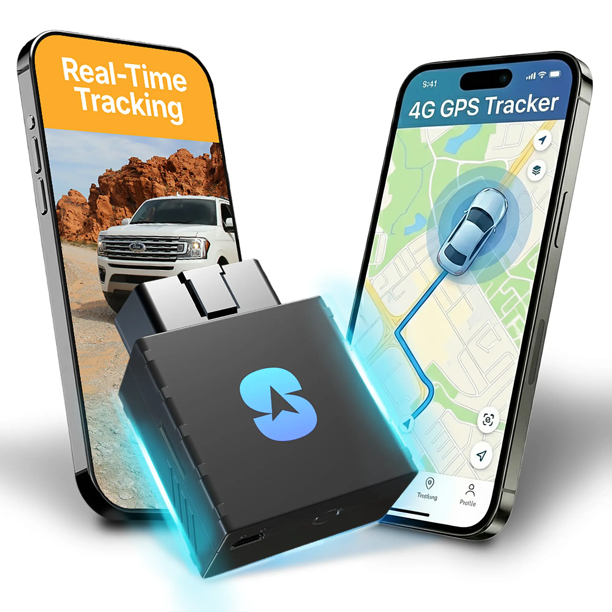 Spytec GPS Tracker for Vehicles, OBD Plug-In Car, Real-Time Anti-Theft