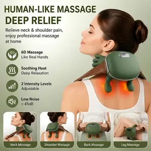 Shoulder Massager Electric Cervical Massager Bionic Hand Heating Wireless Portable 3D Kneading Massage for Neck Shoulders & Hands Unisex Lightweight & Adjustable Speed Settings