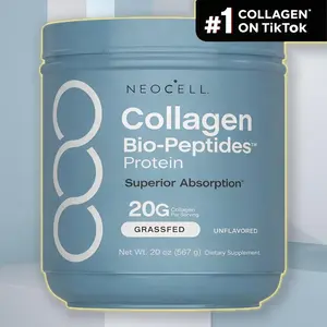 NeoCell Collagen Peptides Powder 20oz - Grassfed Protein Supplement - Advanced with 18 Essential Amino Acids - Made in US - Made in Love