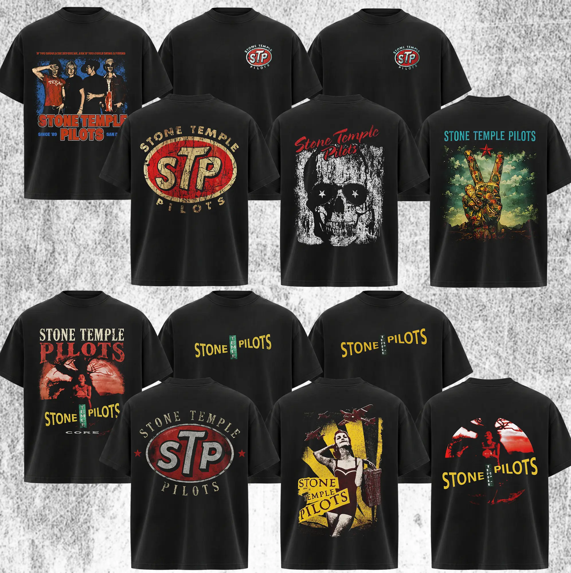 [Collection] Stone Temple Pilots Album T-Shirt, STP Band Shirt . Vintage 90s Rock Band Shirt, Classic Heavy Metal Graphic Shirt, Retro Rock Music Tee, Alternative Metal Fan Gift, Unisex Cotton T-Shirt, Casual Streetwear for Men & Women
