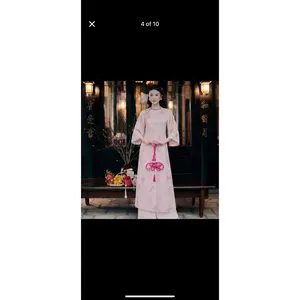 Ao Dai Viet nam| PInk embroidery  Ao Dai B33 | Ao Dai for Women| Lunar New Year