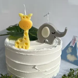 Safari Cake Candles, Zoo Animals, Jungle Theme, Children's Party, Cake Topper, Cake Decor, Natural Wax, Eco Friendly caketoppers