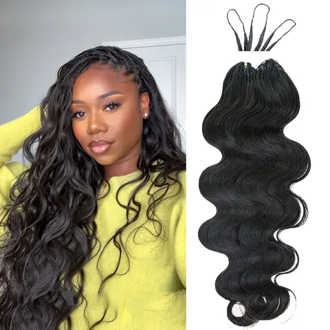 YWIGS Body Wave Crochet Human Hair for Miracle Knots Feather Crochet Hair Pre-Separated Body Wave Human Crochet Hair for Boho Braids 60 grams/bundle 18 inch #TikTokShopFallDealsForYou